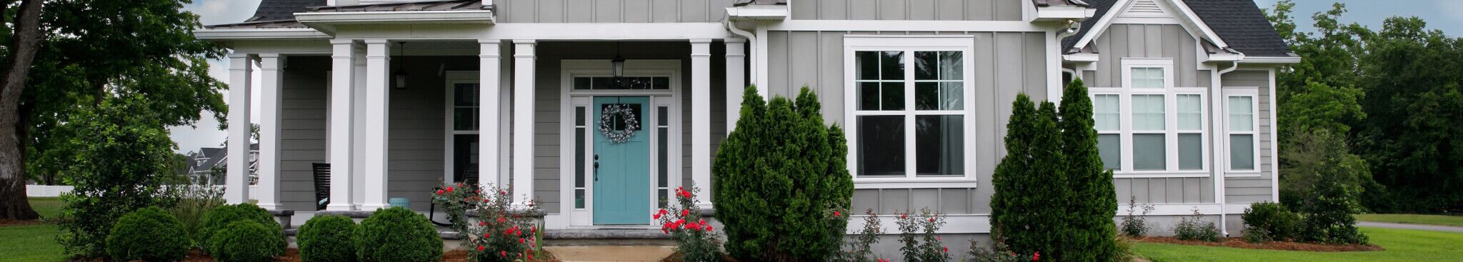 New and Modern colorful Craftsman Cottage House with Curb Appeal