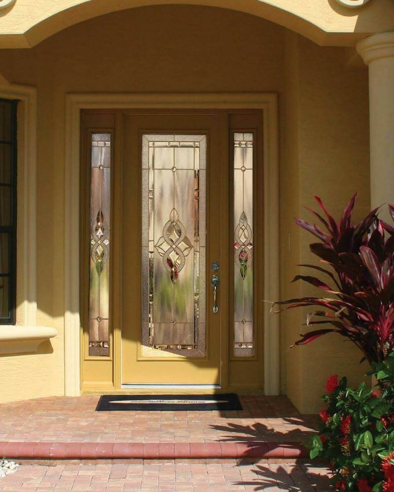 Beige Door with Full Glass Panel